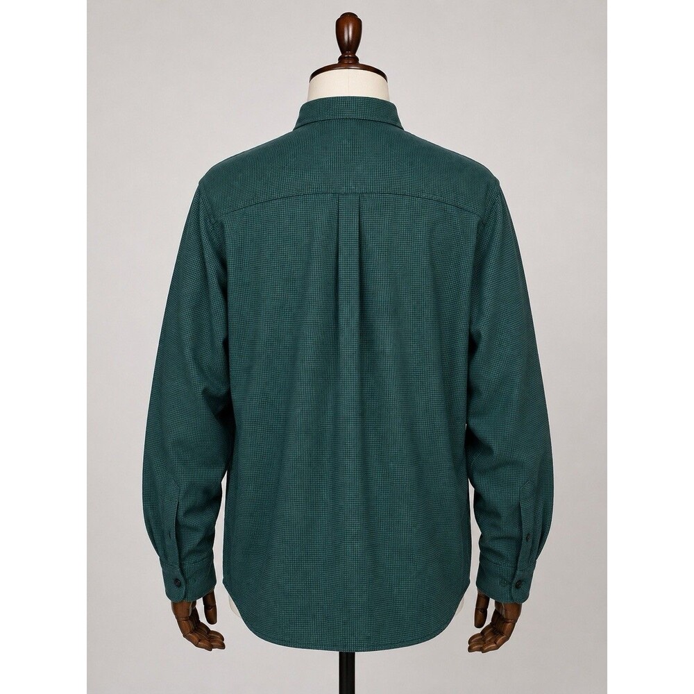 NWT LL Bean Wicked Good Flannel Shirt XL Tall Green Houndstooth Traditional Fit - Picture 2 of 10
